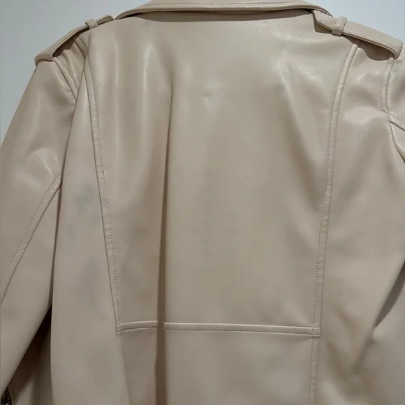 Zara light pink leather jacket - Picture 3 of 4